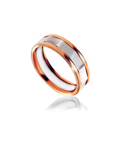 Nerezový snubný prsteň Leo